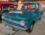 =NSU Prinz 4 L, Bj. 1967, 30 PS, sucht bei der Bulldogmesse 2025 in Alsfeld einen neuen Besitzer.