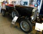 NSU 5/25 Sport, Baujahr 1925, 4-Zyl.Motor mit 1307ccm und 30PS, ca. 1250 Stück wurden gebaut, Museum Autovision Altlußheim, Sept.2014