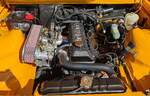 =Blick auf das Kraftwerk des Opel Ascona, ausgestellt beim 2025er Manta/Ascona-Treffen in Petersberg-Marbach