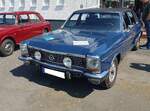 Opel Diplomat B V8, produziert von 1969 bis 1977. Die neue KAD Baureihe (Kapit�n/Admiral/Diplomat) wurde im M�rz 1969 vorgestellt. Aufgrund des schleppenden Verkaufs, wurde das Basismodell  Kapit�n  bereits 1970 wieder eingestellt. W�hrend der gesamten Bauzeit verkaufte Opel 11.108  Fahrzeuge vom gezeigten Diplomat V8. Bei seiner Vorstellung kostete ein solcher Diplomat V8 mindestens DM 20.260,00, im letzten Produktionsjahr bereits DM 34.950,00. Der aus dem Regal der Konzernschwester Chevrolet stammende V8-Motor hat einen Hubraum von 5354 cm� und leistet 230 PS. Oldtimertreffen am Landmuseum Lorch-Ransel am 02.08.2026.