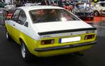 Heckansicht eines Opel Kadett C GT/E aus dem Jahr 1977. Essen Motorshow am 06.12.2023.