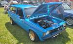 Opel Kadett C CarAvan im Farbton signalblau, gebaut im Werk Bochum von 1973 bis 1979.