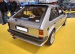 Heckansicht eines Opel Kadett D GTE im Farbton astrosilber.