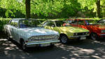 Opel Rekord A und Manta A, am 1.5.2026 auf dem Show / Ausstellungsgel�nde des Fr�hlingserwachen der Oldtimerfreunde Grenzland, Loherhof Geilenkirchen