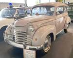 =Opel Olympia, Bj. 1951, 1477 ccm, 39 PS, ausgestellt im Polizei-Oldtimer-Museum Marburg, Oktober 2023.
