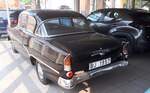 Heckansicht eines Opel Rekord P1 in der Karosserieversion zweit�rige Limousine, gebaut von 1957 bis 1960. W�hrend seiner 35-monatigen Produktionszeit, baute Opel 384.692 Limousinen (zwei- und viert�rig), 109.282 Kombimodell CarAvan und 15.136 Kastenl ...