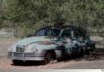 Old and Rusty: Abgestellt und vergessen scheint dieser 1949er Packard in Tucumcari, New Mexico / USA bei seiner Aufnahme am 21.