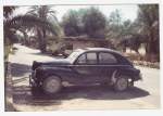 Peugeot 203 Limousine. 1948 -1960. Es handelt sich um ein eingescanntes Bild. Die Aufnahme entstand im Juli 1984 in Monastir/Tunesien. Man beachte die montierten VW-Rckleuchten.