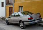 Rückansicht: Peugeot 405, gesehen in Juni, 2020.