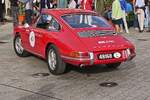 Heckansicht eines Porsche 912, aufgenommen nach der Luxemburg Classic Rallye.