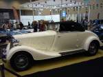 Renault Nervasport Roadster. 1932 - 1938. Das Modell Nervasport war eine Sportversion des Renault Vivastella. Der 8-Zylinderreihenmotor leistet 100 PS aus 4.240 cm Hubraum. Techno Classica am 25.03.2012.