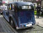 Heckansicht eines Rolls Royce 20/25 HP aus dem Jahr 1935 mit einem Karosserieaufbau von Park Ward.