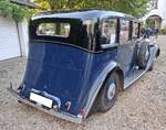 Heckansicht eines Rolls Royce 20/25 HP Park Ward Saloon aus dem Jahr 1935.