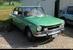 Ein Gr�ner Simca 1501 Special zu Besuch am Oldtimer Treff auf den Areal des Flugplatz in Bleienbach am 31.05.2026