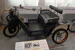 Eine 1904 gebaute Cyclonette war Mitte August 2020 im Verkehrszentrum des Deutschen Museums München ausgestellt.
