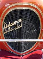 Delaunay Belleville, Kühler mit Schriftzug, der französische Hersteller von Luxusautomobilen bestand von 1903-48, mit Sitz in St.Denis, Juni 2023
