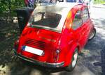 Heckansicht eines Steyr Puch 650 TR 1 mit Rolldach.