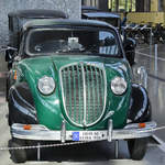 Ein 1936 gebauter Steyr Typ 50 Baby ist im Verkehrszentrum des Deutschen Museums in München ausgestellt. (August 2020)