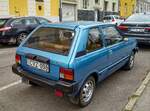 Rückansicht: 1982-er Suzuki Alto Mk1. Foto: 04.2021.