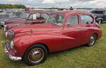Profilansicht eines Sunbeam Talbot 90 MK2A. Das Modell wurde 1948 als viert�rige Limousine und zweit�riger DHC (D rop H ead C oupe = Cabriolet) vorgestellt und blieb unter dieser Typenbezeichnung bis 1953 unter dieser Verkaufsbezeichnung im Verkaufsp ...