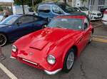 Einer von den ersten zw�lf im Jahr 1967 montierten TVR Vixen der Series 1. Die ersten zw�lf Autos wurden noch vom 1798 cm� Vierzylinderreihenmotor mit einer Leistung von 88 PS aus dem MG B angetrieben. Dieses waren Lager-Restbest�nde aus der Produktion des Vorg�ngermodelles  Grantura . Danach wurde der 1.6 Liter Motor aus dem Fort Cortina MK2 verbaut. Brynmawr Classic Car Show/South Wales am 26.07.2026.