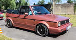 =VW Golf Cabrio auf dem Weg zur Oldtimerausstellung bei Schloss Fasanerie, 06-2025