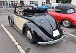 Heckansicht eines VW Typ 14A VW  Hebm�ller-Cabriolet  aus dem Jahr 1949.