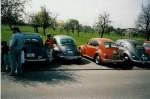 Mehrere VW-Kfer am Europatreffen 1986  50 Jahre Kfer 