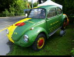 Grün-Gelber VW Käfer des VW Club Seeland anlässlich des Bus & Oldtimertreffen vom 01-03.08.2025 in Orpund Bild vom am 03.08.2025