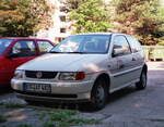 VW Polo III (6N) im Sommer 1997 in Wolfen als Dienstfahrzeug der AWO