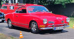 =Karmann Ghia auf dem Weg zur Oldtimerausstellung bei Schloss Fasanerie, 06-2025