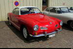 Ein VW Karmann Ghia zu Besuch am Oldtimer Treff auf den Areal des Flugplatz in Bleienbach am 31.05.2026