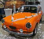 Schön geschmückter VW Typ3 war beim Autojumble in Luxemburg zu sehen.