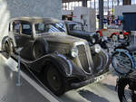Diese Wanderer Limousine vom Typ W 26 L stammt aus dem Jahr 1939. (Verkehrszentrum des Deutschen Museums München, August 2020)