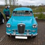 Frontansicht eines Wolseley 1500 aus dem Jahr 1960. Sirhowy Valley (S�dwales) Classic car meeting im April 2025.