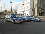 Zwei VW Passat und ein BMW 5er der Bundespolizei am 25.10.15 in Mannheim
