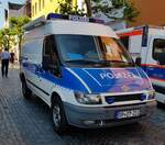 =Ford Transit der Bundespolizei, gesehen beim Tag des Blaulichts 2023 in Hünfeld.