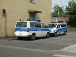 Ein VW T4 und ein Mercedes Benz Vito der Bundespolizei am 06.05.14 in Hanau Hbf