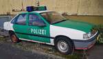 =Opel Astra steht im Freigelände des Polizei-Oldtimer-Museums Marburg und wartet auf bessere Zeiten, Oktober 2023