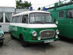 Barkas B 1000 Kleinbus der Polizei aus dem Bundesland Sachsen-Anhalt beim Museumsfest des Blaulichtmuseums in Beuster 22.07.2009