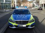 Polizei Heidelberg Mercedes Benz E-Klasse FustW am 29.01.16 in Heidelberg von vorne