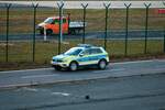 Polizei Hessen VW Tiguan Streifenwagen am 05.02.22 am Flughafen Frankfurt von einen Fotopunkt aus fotografiert