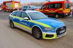 Polizei Mainz Audi A6 FustW am 31.12.25 beim Silvester Abschwimmen 2025 in Mainz am Rheinufer