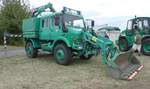 =Unimog U 2150 L des Technischen Einsatzdienstes ausgestellt beim Tag der offenen Tür anl.