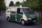 Ford Transit der Kreispolizeibehörde Steinfurt  ausgerüstet als  Mobile Wache  hier in   Tecklenburg am 11.08.1992