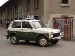 Diesen Lada Niva der Volkspolizei, sah man in Chemnitz-Hilbersdorf zum 22 Heizhausfest am 14.09.13
