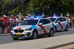 BMW X1, der Polizei von Luxemburg, nahm an der Militärparade in Luxemburgstadt teil.