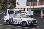 Skoda Octavia als Polizeifahrzeug vor dem Rathaus (São Vicente/Portugal, 31.01.2018)
