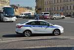 Streifenwagen der Polizei am 25.07.2018 im Stadtzentrum von St. Petersburg.