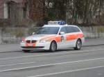 Polizei Solothurn unterwegs mit einem BMW in der Stadt Solothurn am 25.01.2014